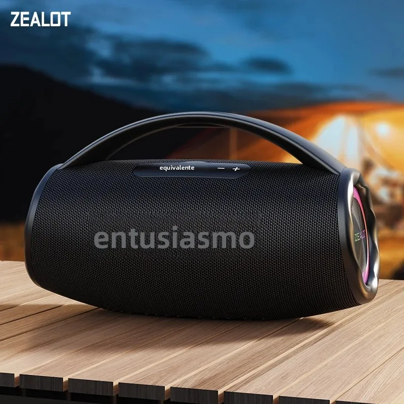 Zealot-S97 Altavoz Bluetooth de 80W Potente altavoz inalámbrico con mango portátil, para fiesta, camping, luz colorida RGB - imagen 2