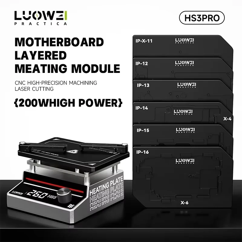 LUOWEI HS3Pro Motherboard Laminated Heating Platform Kit for IPhone X-16 Series Motherboard Laminated Heating Repair Tool - imagen 3