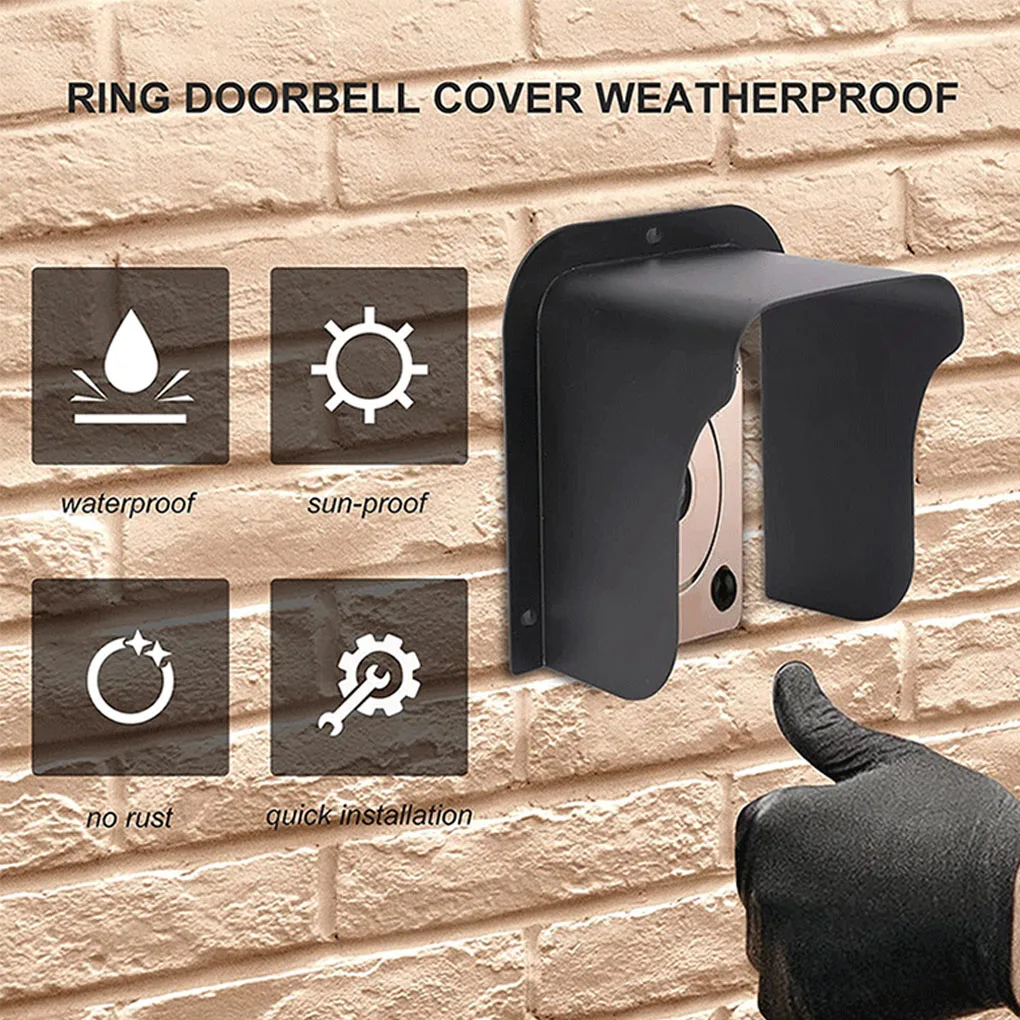 Cubierta impermeable para la lluvia del timbre, cubierta antideslumbrante para el sistema de control de acceso de la cubierta del timbre para cerradura de huellas dactilares, teclado al aire libre - imagen 2