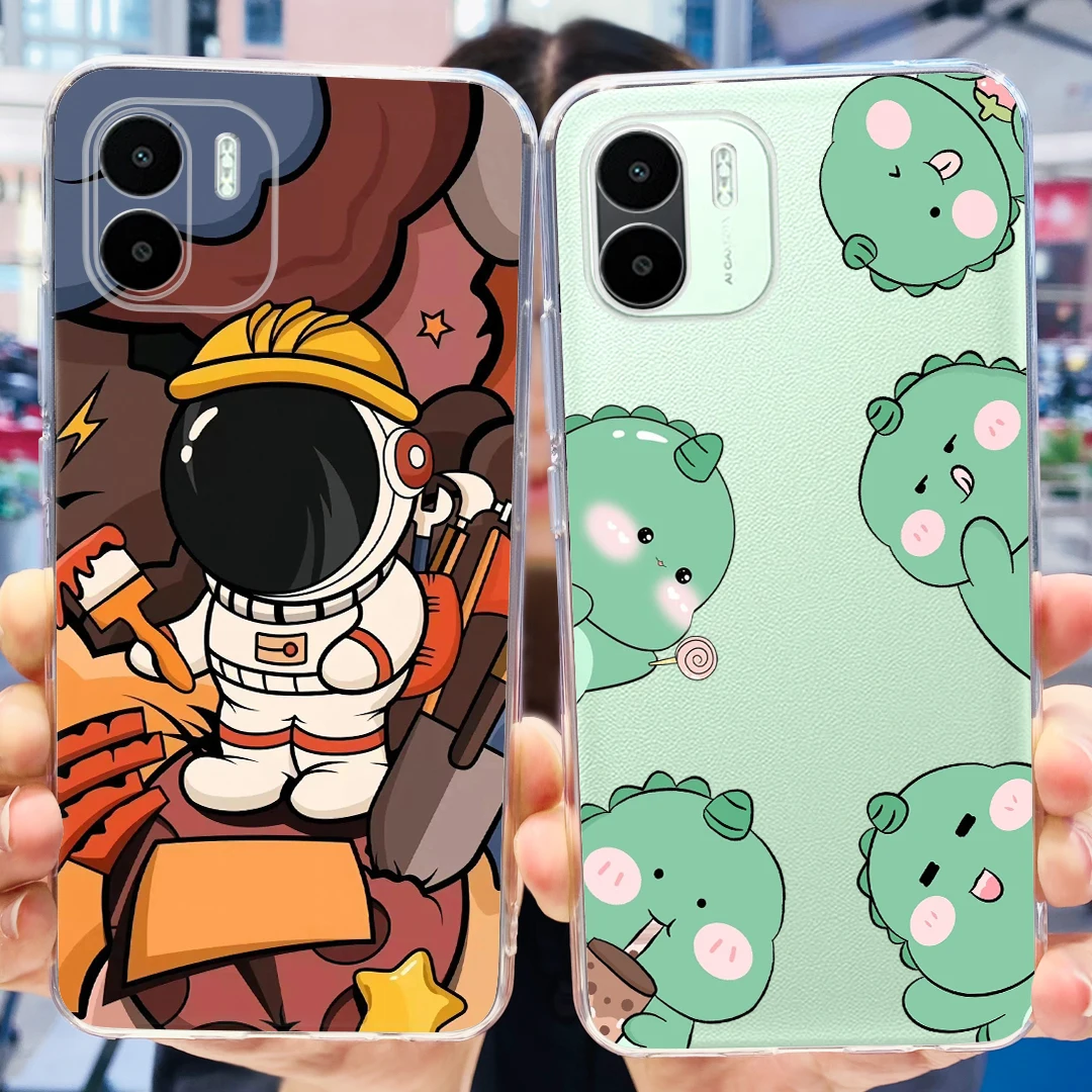 Para Xiaomi Redmi A2 funda Redmi A2 + lindo dinosaurio dibujos animados contraportada Fundas de teléfono para Redmi A2 Plus A2 + RedmiA2 Fundas suaves parachoques - imagen 3