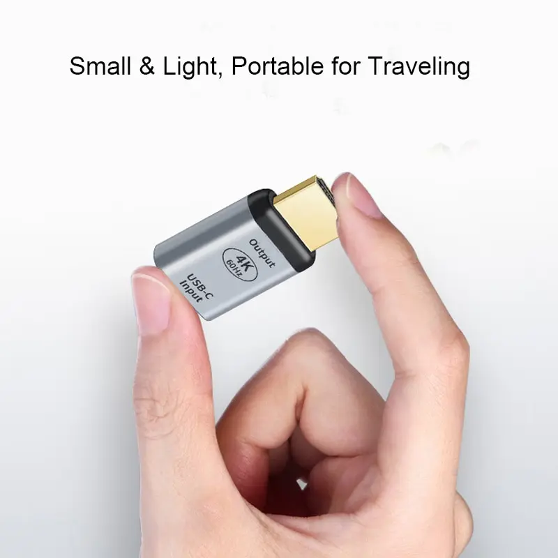 Adaptador USB tipo C hembra a HDMI Compatible con DP macho, convertidor de enchufe USB C 4K 60Hz para conector de portátil y portátil - imagen 4