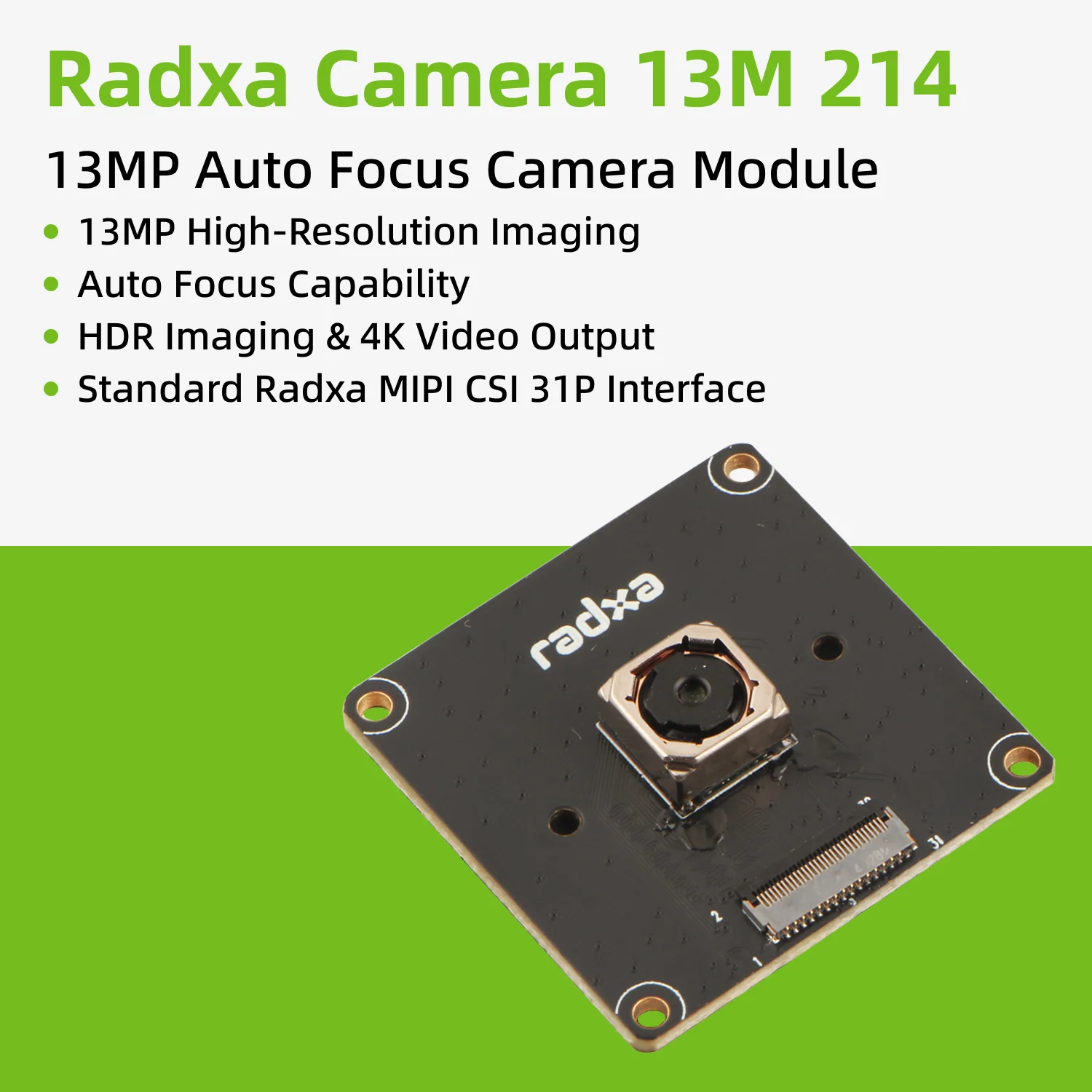Radxa Camera13M 214 - Módulo sensor IMX214 de 13 MP compatible con plataforma NIO 12L