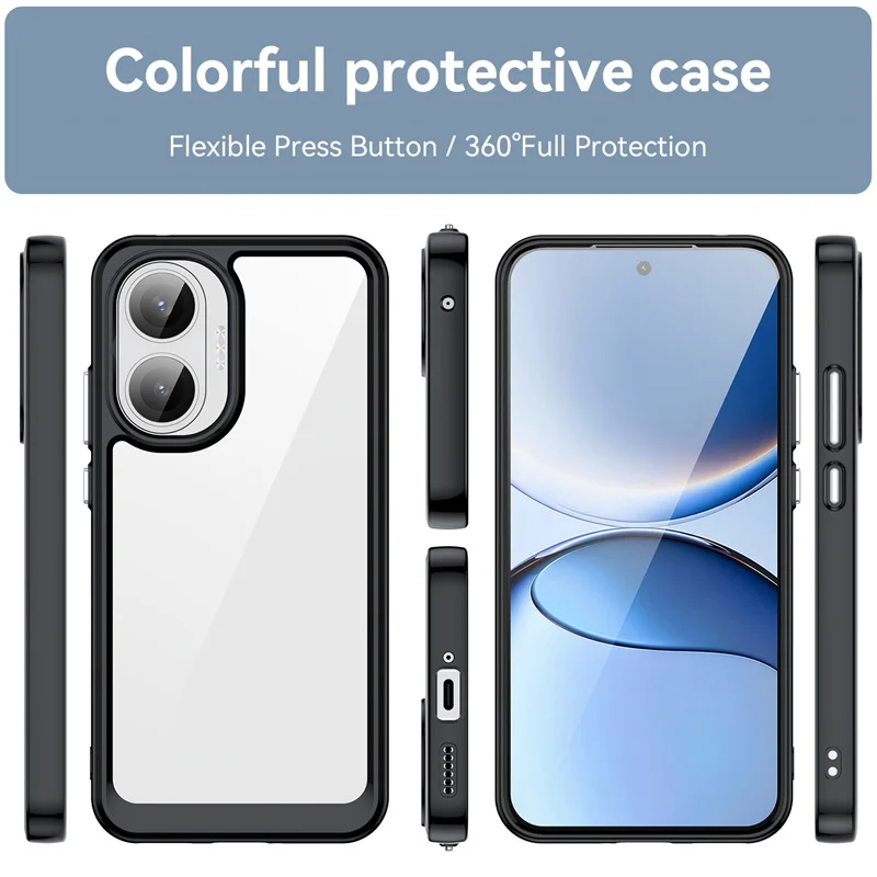 Funda transparente colorida de TPU para Xiaomi Poco F7 5G, funda protectora transparente, Coque Capa - imagen 2