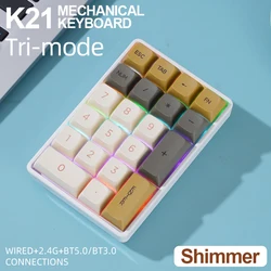 Teclado Numérico Mecánico Inalámbrico K21 Bluetooth RGB