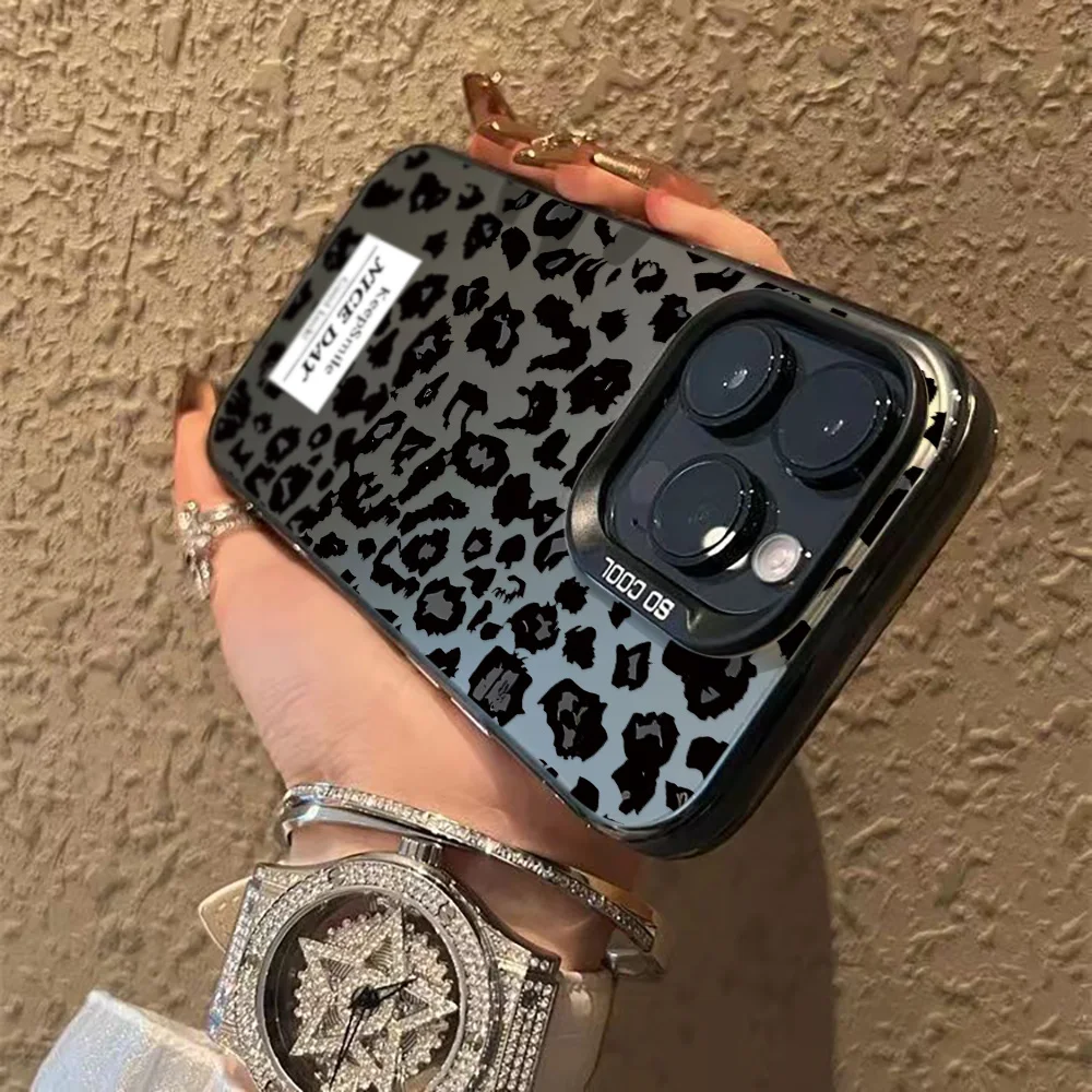 Funda de teléfono de leopardo de lujo para iPhone 13 16 Pro Max 17 11 15 14 12 17 Air 16promax 15promax 17promax Funda dura mate IMD - imagen 5