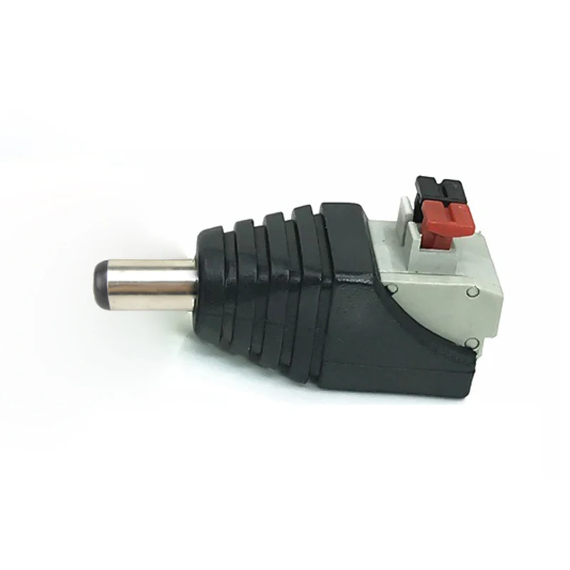 Conector de alimentación CC tipo prensa sin soldadura, 5 uds., enchufe trasero macho y hembra, monitor de vídeo de 12V, terminal de conexión de 5,5x2,1 MM - imagen 3