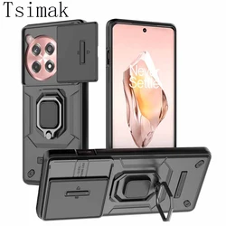 OnePlus 12 Funda Antigolpes con Soporte Deslizante para Cámara