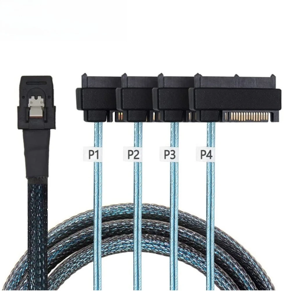 Mini SAS 36P SFF-8087 a SFF-8482 2 en 1 SAS 29+15P SATA 8654 4i /8611 4i /8643-8482 Cable de conexión de transporte 2 en 1 - imagen 2
