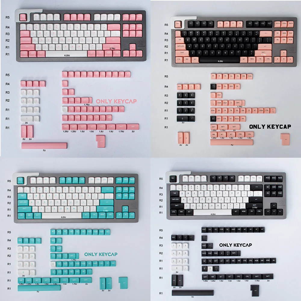 Teclas MSA de 150 teclas, teclas de doble disparo, perfil MSA, teclas de personalidad personalizadas en inglés para teclado mecánico 61/64 - imagen 2