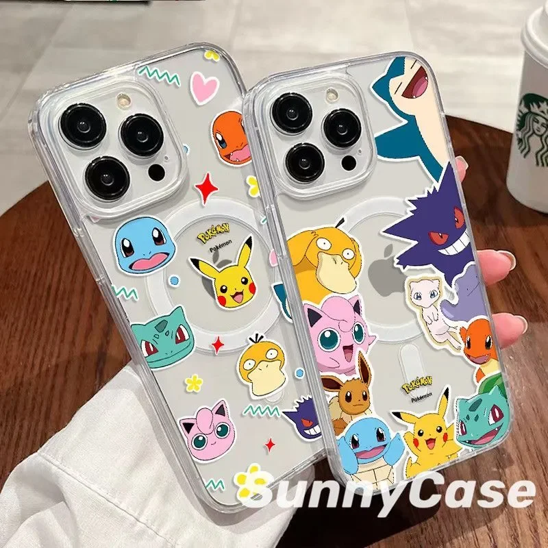 P-Pokémon Elf P-Pikachu para funda magnética Magsafe para iPhone 17 16 15 14 13 12 11 PRO MAX 16e MINI PLUS Y2K fundas de teléfono - imagen 4