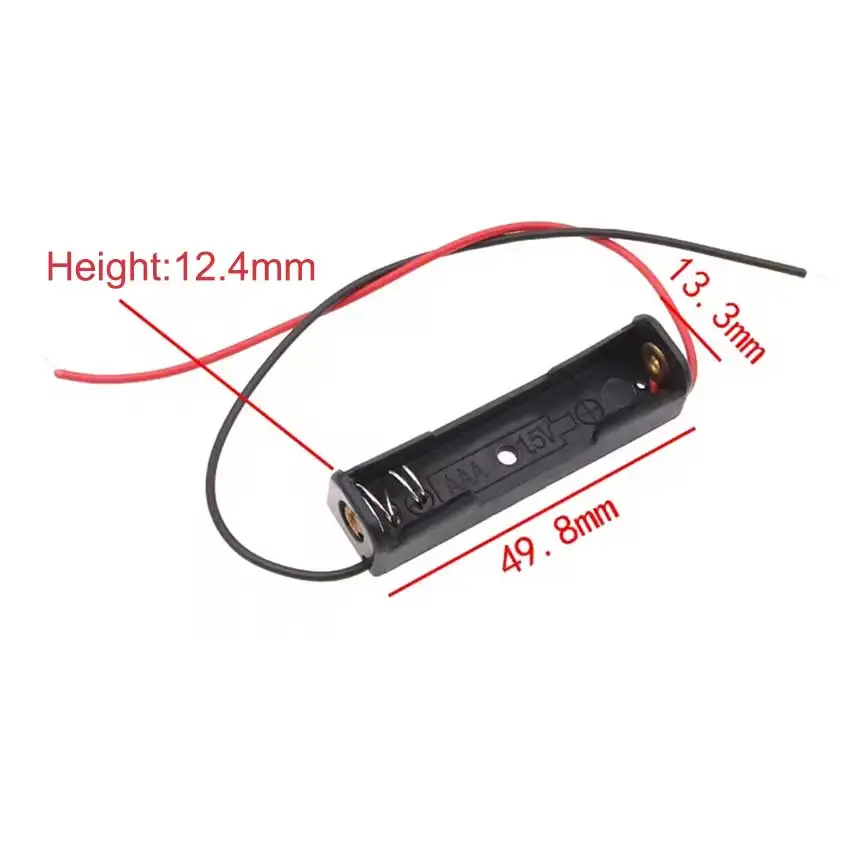 Caja de Banco de energía AAA 1X 2X 3X 4X 6X 8X 1,5 V caja de almacenamiento de soporte de batería AAA 1 2 3 4 6 8 ranuras contenedor de baterías con cable - imagen 2