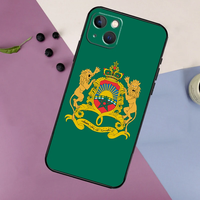 Maroc-funda con bandera de Marruecos para iPhone, carcasa trasera para modelos 14, 13, 11, 12, 16, 15 Pro Max, 12, 13 Mini, X, XR, XS MAX, 7, 8, 14, 16, 15 Plus - imagen 2