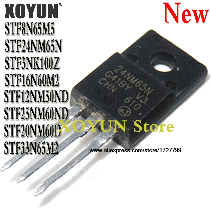 5 uds STF8N65M5 STF24NM65N STF3NK100Z STF16N60M2 STF12NM50ND STF25NM60ND STF20NM60D STF33N65M2 8N65M5 F24NM65N F3NK100Z 16N60M2