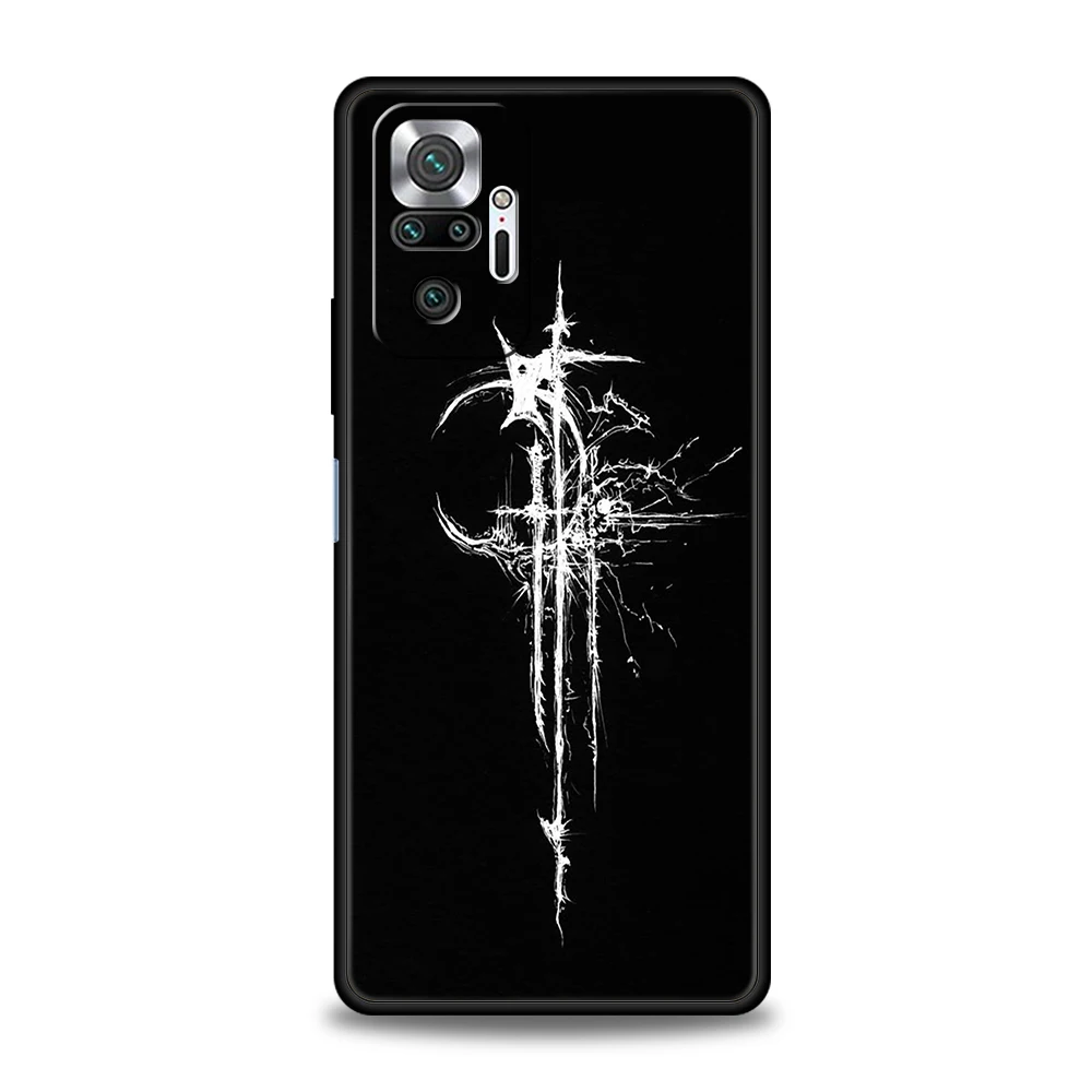 Funda de teléfono Cyber Sigil Cross line para Xiaomi Redmi Note 14 5G 13 12 10 11 Pro Plus 4G 14C 13C 12C 10C 9C funda suave de TPU - imagen 2