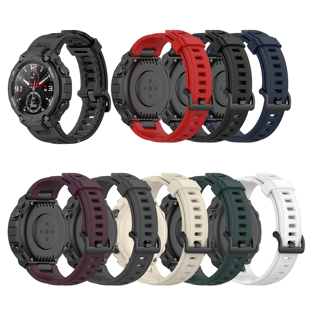 Correa de reloj inteligente pulsera de silicona para Huami Amazfit T-Rex Pro/Amazfit T-Rex - imagen 4