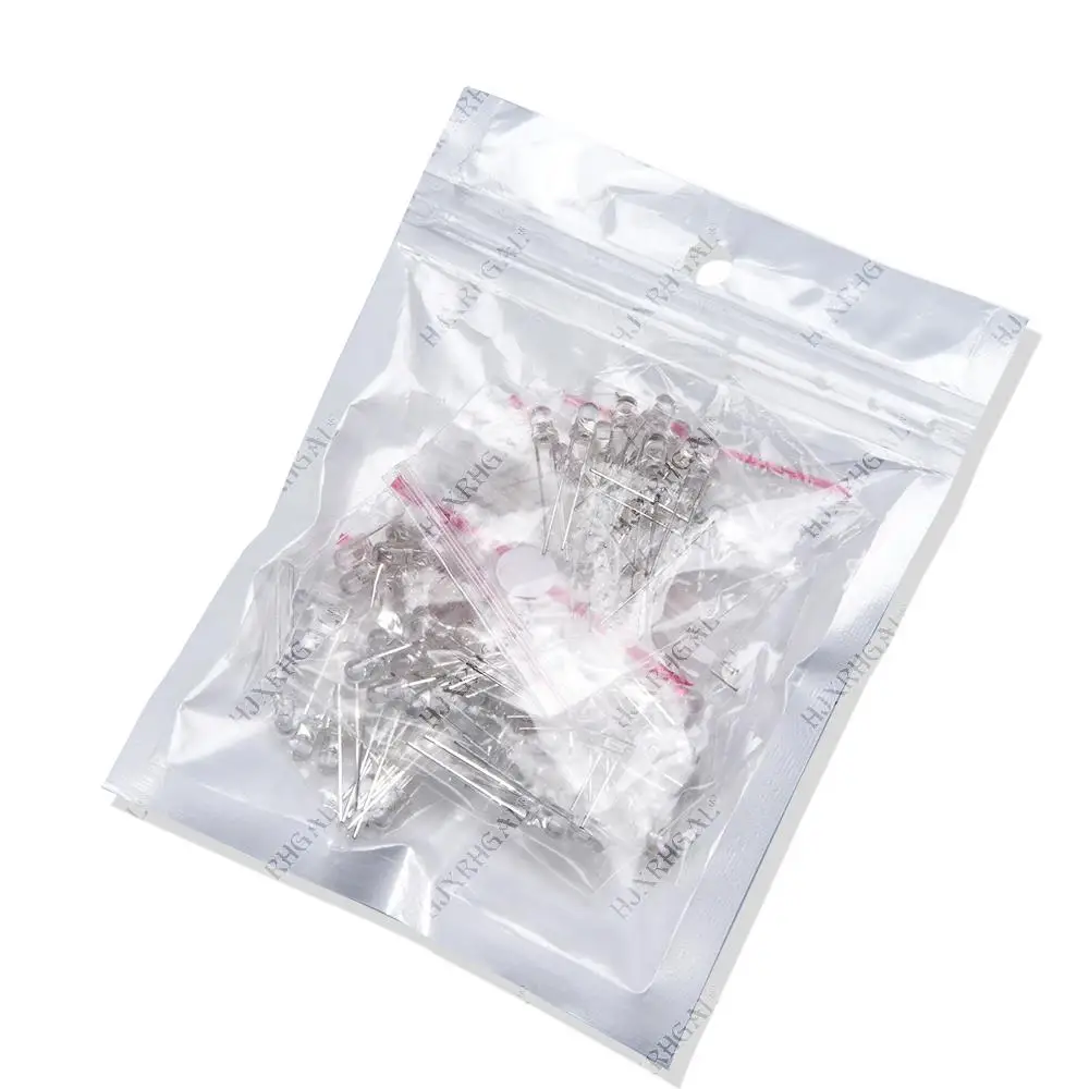 Kit de diodos emisores de luz LED ultrabrillante, 100 piezas, F3, 3MM, redondo, agua clara, verde, amarillo, azul, blanco y rojo, cada 20 piezas - imagen 5