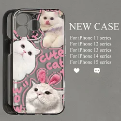 Funda para iPhone con gato de silicona y protección antigolpes