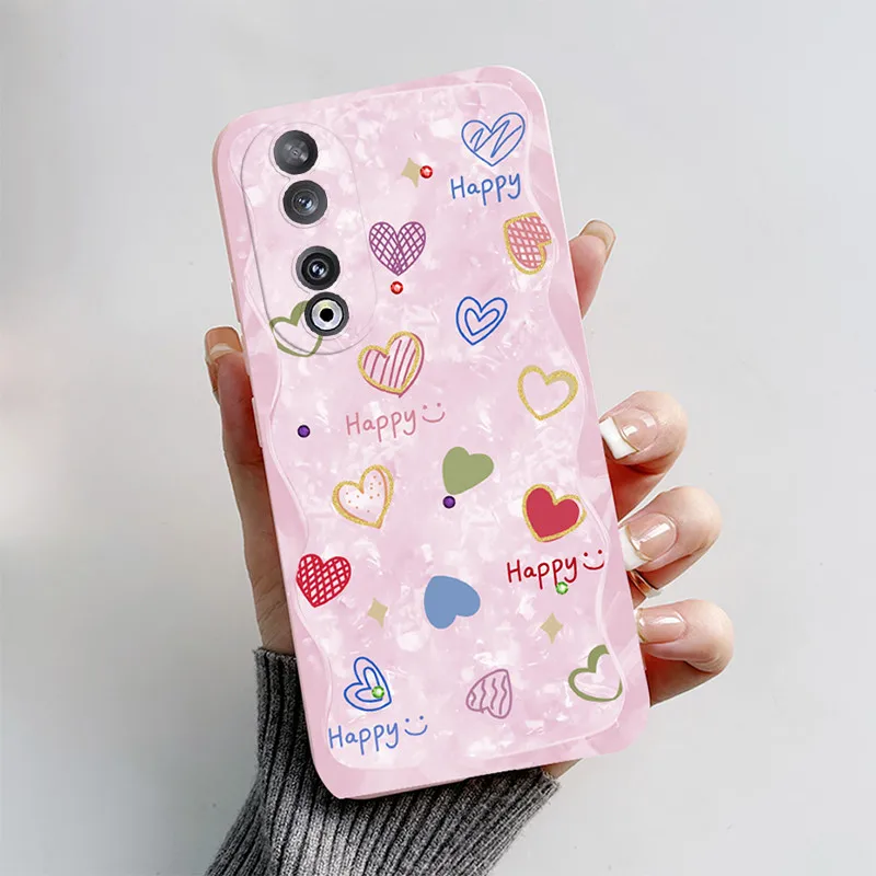 Para Honor 90 Funda REA-NX9 Linda Funda de teléfono con diseño de gato negro de dibujos animados Funda de silicona suave TPU Funda para Honor 90 Pro parachoques - imagen 2