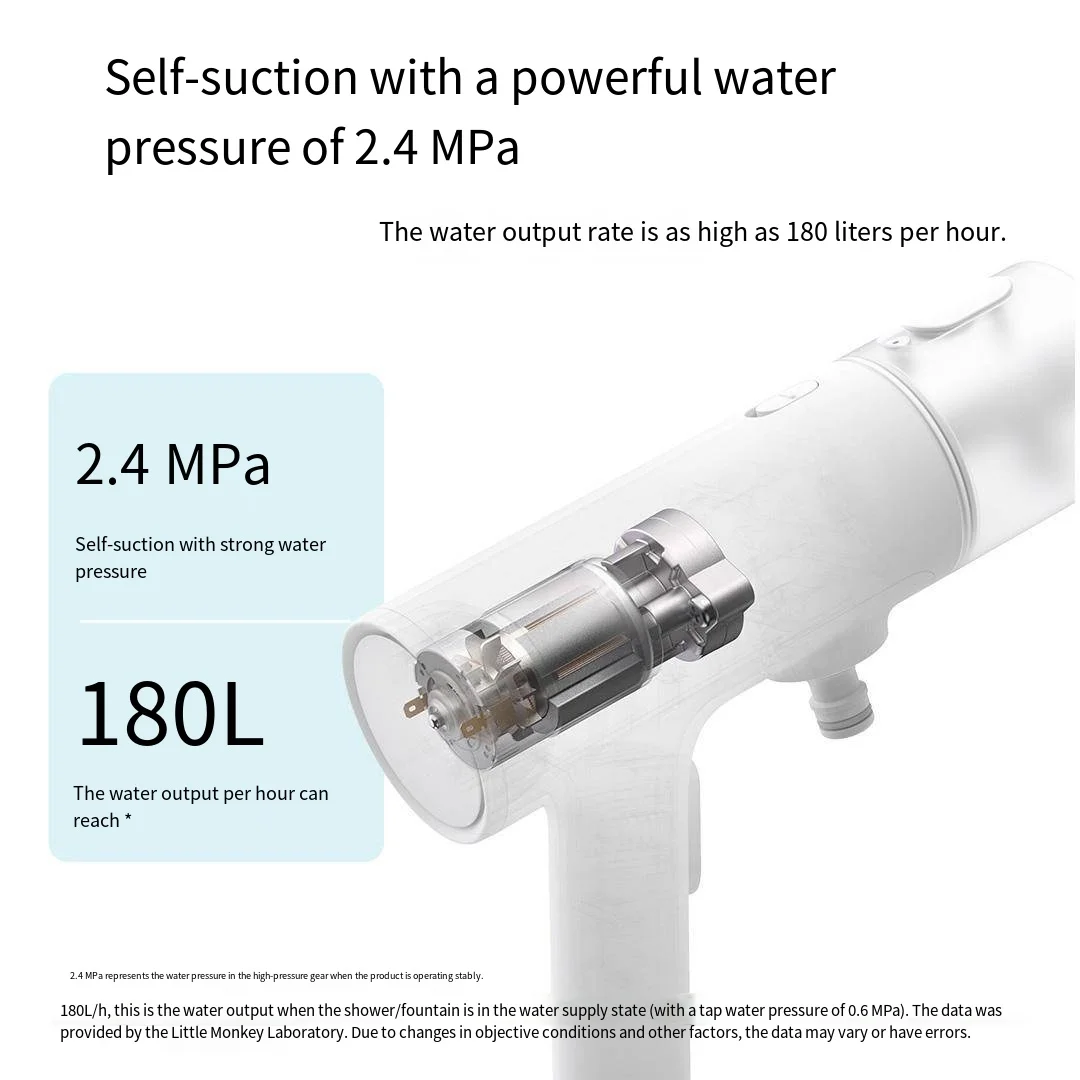 Xiaomi Mijia-máquina de lavado de coches inalámbrica de larga resistencia, pistola de agua de alta presión con descarga fuerte, pistola de lavado de coches portátil para el hogar - imagen 4