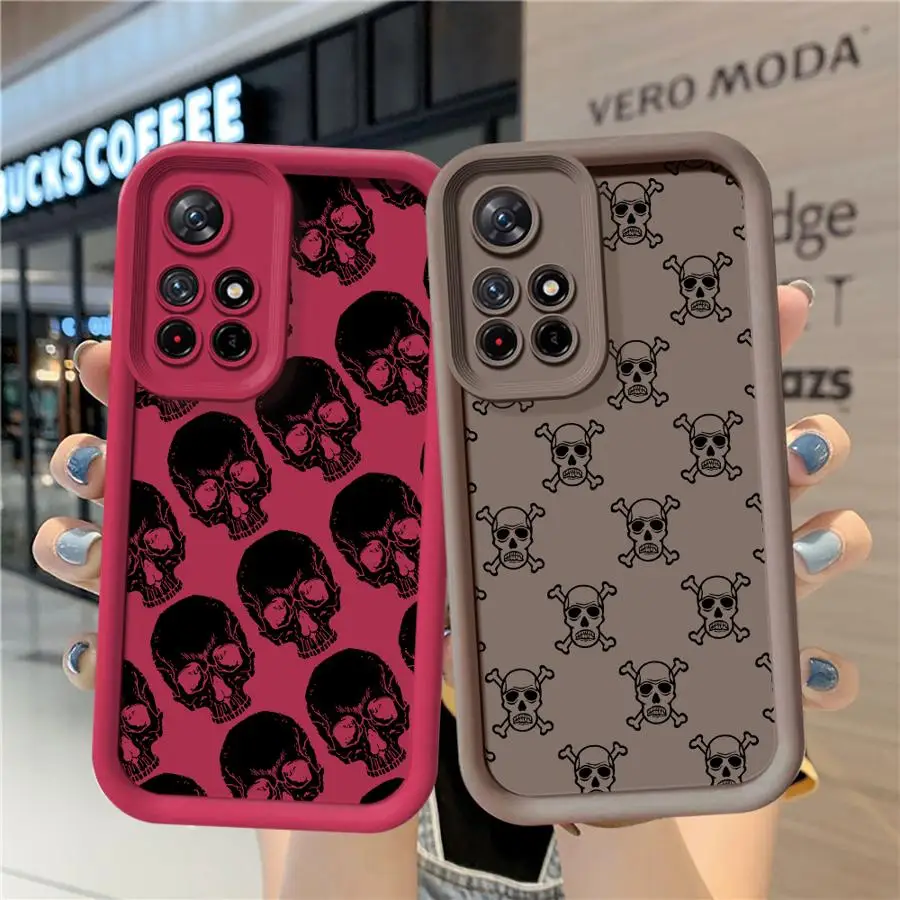 Funda blanda para Xiaomi Redmi Note 10S 9 9s 12S 10 11 12 13 14 Pro Plus 14 13 11S Skull Cool