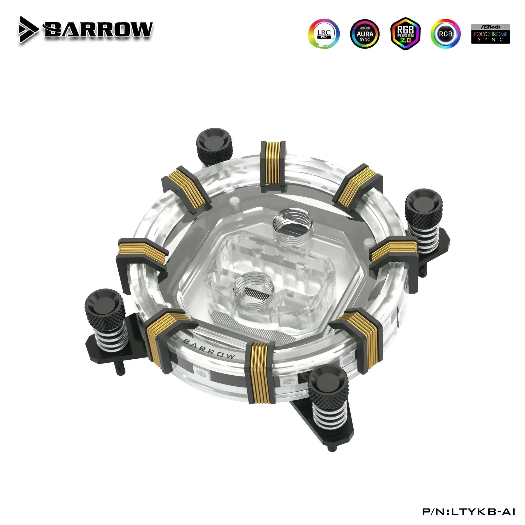 Barrow CPU bloque de agua para AMD AM5 AM4 AM3 AM3 + FM2/ INTEL LGA115X 1200 1700 /X99 X299 5V ARGB 3PIN MOBO AURA SYNC - imagen 2