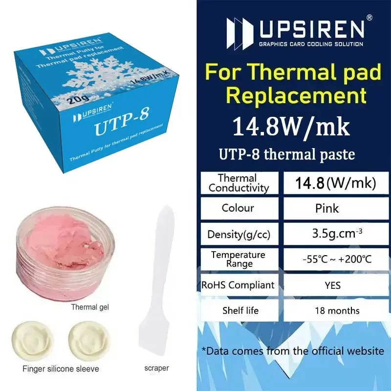 UPSIREN UTP-8 Masilla Térmica Procesador GPU Alto Rendimiento - imagen 5