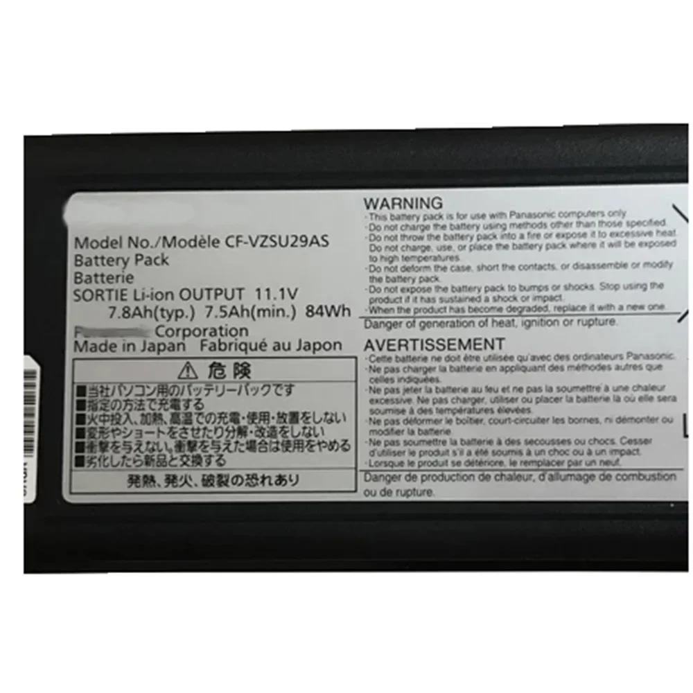 CF-VZSU29 11,1 V 84Wh Original VZSU29U VZSU29A VZSU29AU batería del ordenador portátil para Panasonic Toughbook -51 -52 CF-29 CF-51 CF-52 VZSU29AS - imagen 2