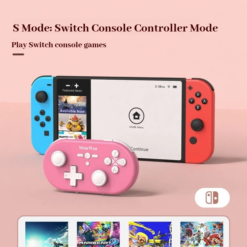 Shanwan-Mini mando Q37pro actualizado, portátil, inalámbrico, Bluetooth, doble Joystick, emulador Android, Apple Pc como teclado de ratón - imagen 2