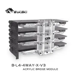BYKSKI Puente SLI G1/4 Acrílico Refrigeración Líquida GPU