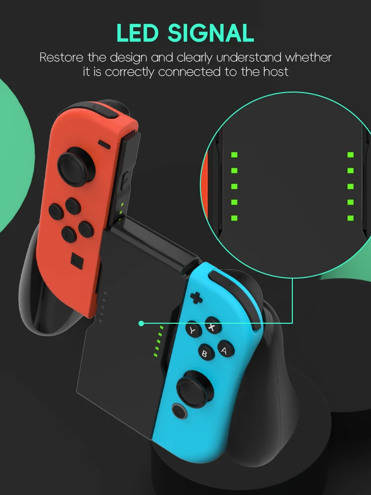 DATA FROG 3 uds soporte Joy-con izquierdo + derecho para Nintendo Switch controlador soporte para Nintendo Switch OLED accesorios de juego - imagen 5