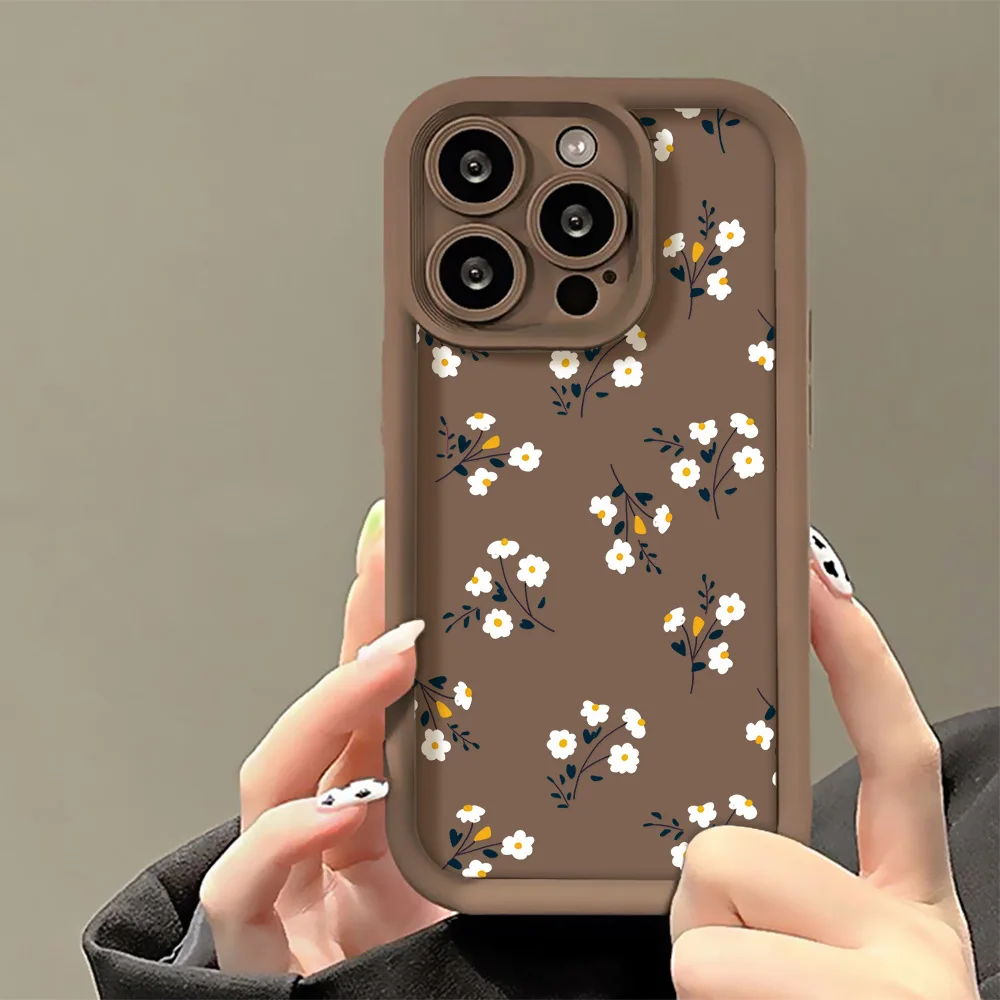 Funda de teléfono floral para iPhone 11 Fundas iPhone 14 15 13 Pro Max 12 XR XS 7 8 Plus SE 14promax 15promax Fundas suaves de silicona - imagen 3
