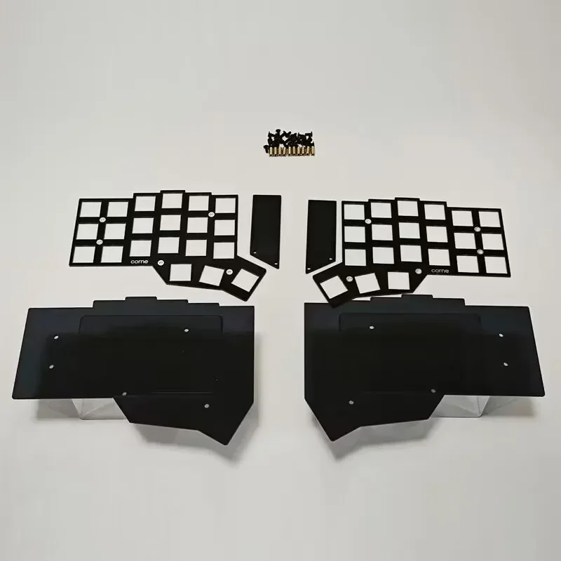 Funda tipo sándwich para Corne V3 MX, Kit de teclado personalizado FR4, placa inferior acrílica, Corne V3.0.1 Cherry Split, accesorios para teclado - imagen 3