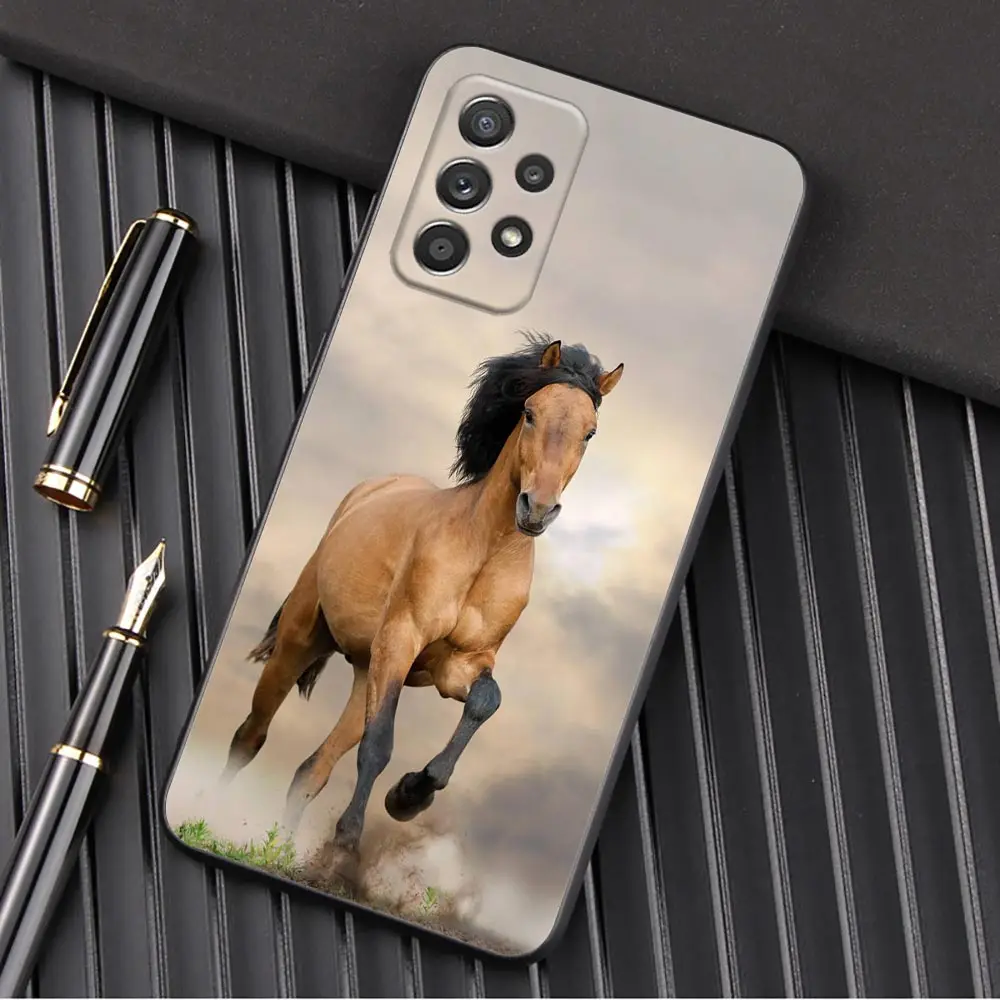 Horses Galloping Horse Animal Phone Cover Galaxy A53 5G Case For Samsung A54 A52 A52S A51 A71 A73 A72 A41 A91 A32 A33 Back Cases - imagen 3