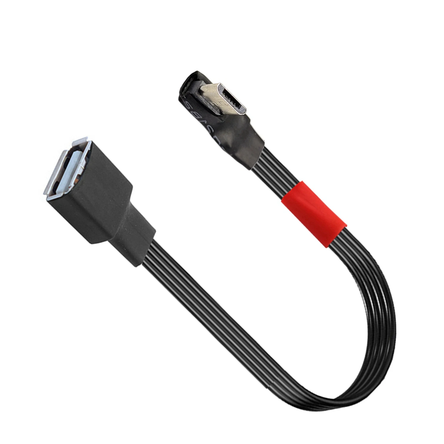 Cable USB micro plano a OTG adecuado para teléfonos y computadoras con función en adaptador micro usb macho a USB 2.0 hembra a 90 grados