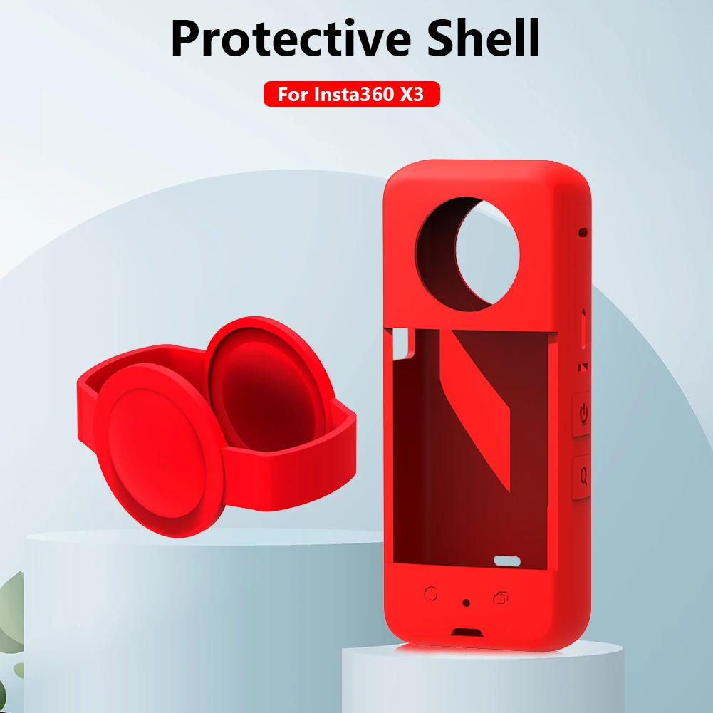 Cubierta protectora de silicona para cámara de acción, accesorios, cubierta protectora impermeable, Protector de cámara panorámica para Insta360 X3 - imagen 5