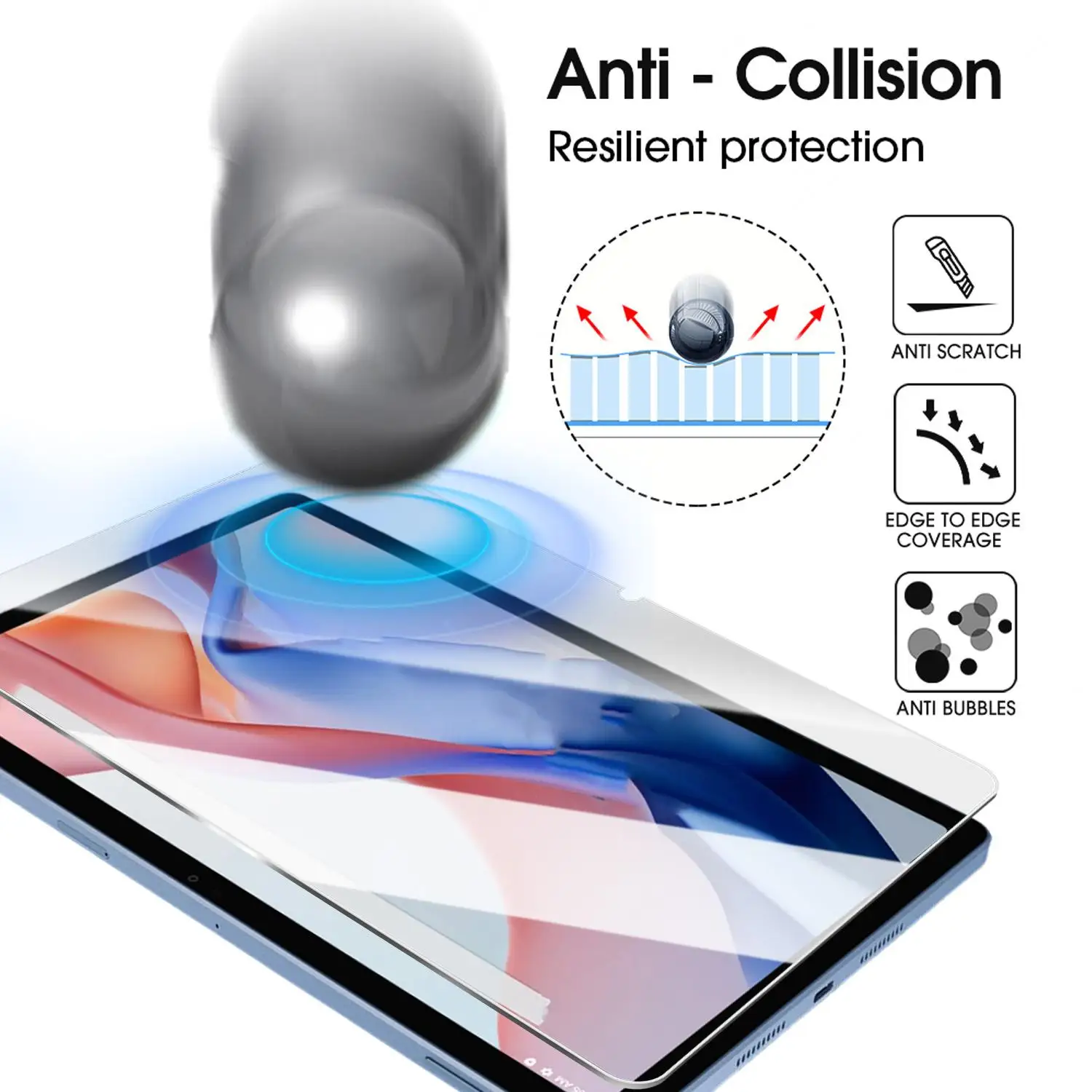 1/2 Uds 9H protectores de pantalla de vidrio templado para ALLDOCUBE IPlay 70 SE películas protectoras de cobertura completa antiarañazos para IPlay 70 SE - imagen 4