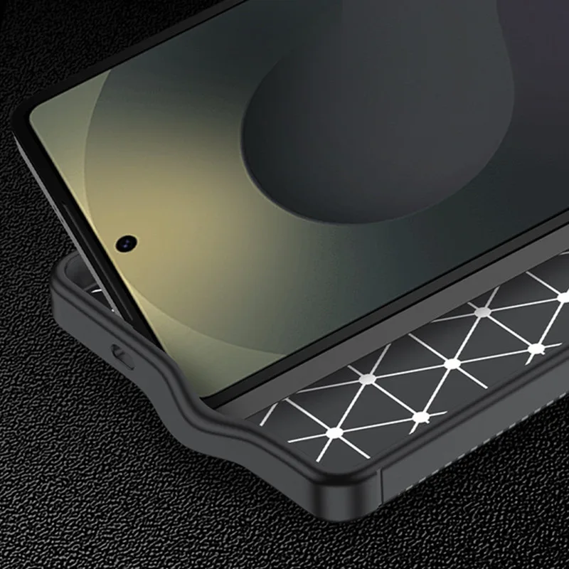 Para Samsung Galaxy S25 Edge 5G funda para Samsung Galaxy S25 Edge cubierta de fibra de carbono a prueba de golpes parachoques protector de silicona - imagen 4