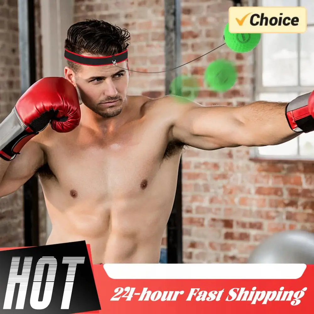 Pelota de entrenamiento de boxeo para niños, equipo de pelota de boxeo que mejora la velocidad con diadema ajustable, ideal para la precisión del reflejo, 2/4 Uds. - imagen 5