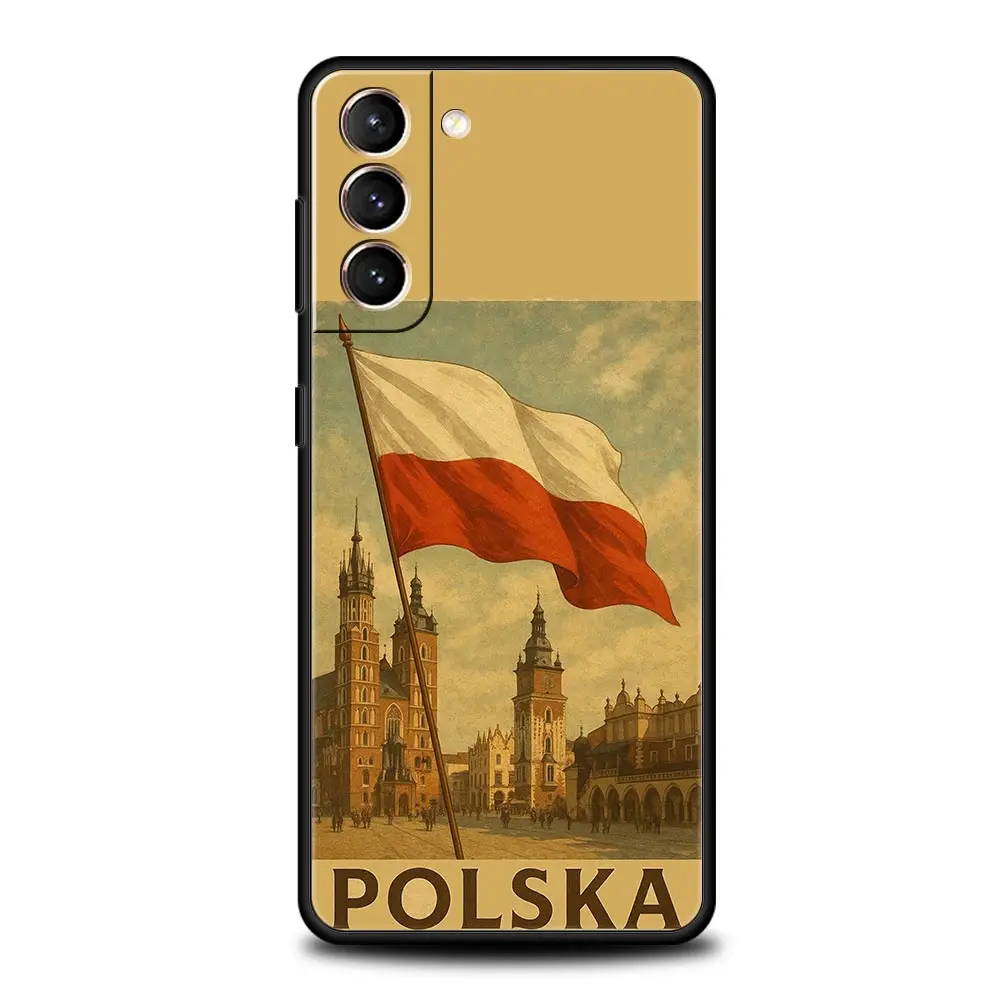 Funda para Teléfono Samsung Galaxy S25 Edge S24 S23 S22 S21 Ultra S20 FE 5G S10 S10E S9 Plus, Cubierta de TPU Suave con Diseño de Bandera Polaca - imagen 5