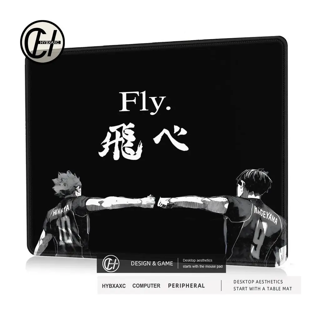 Alfombrillas de ratón de Anime h-haikyuu, bonitas alfombrillas de escritorio, accesorios pequeños negros para juegos, alfombrilla para ratón, superficie de jugador para ratón de ordenador