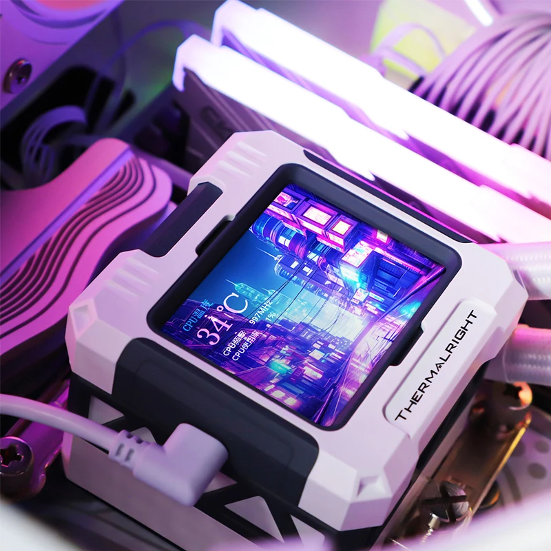 Thermalright FW 420 ARGB Radiador de agua fría todo en uno Pantalla LCD de 2,4 pulgadas, formato de soporte JPG,PNG,GIF/LGA1700/1851/AM5/AM4 - imagen 5