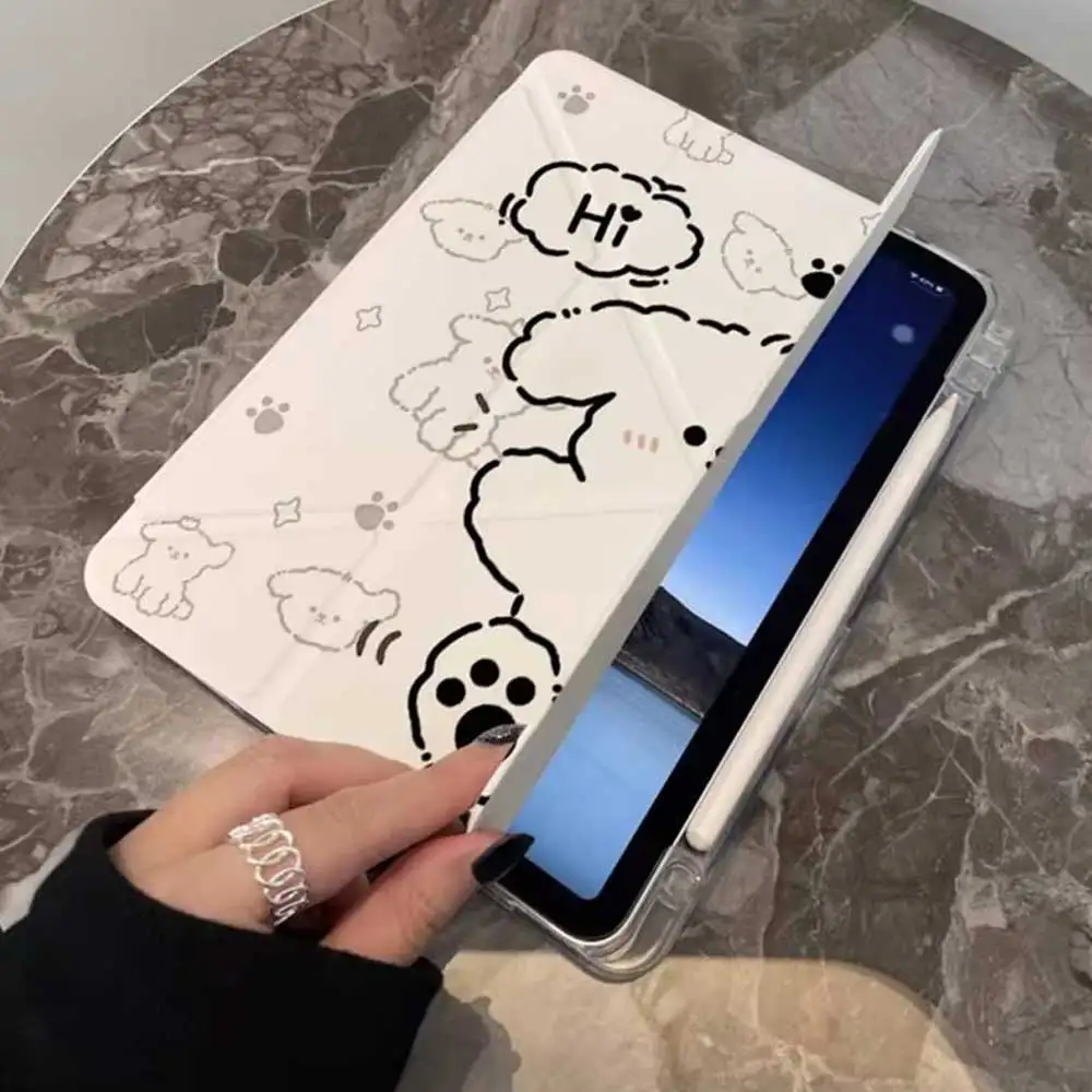 3 + Y-fold para iPad 10th Gen Track cubierta transparente para Air 4 5 6 10,9 pulgadas 11 pulgadas 13 pulgadas para Air 12/13 9,7 Pro 11 12,9 13 Mini 6 7 funda - imagen 2