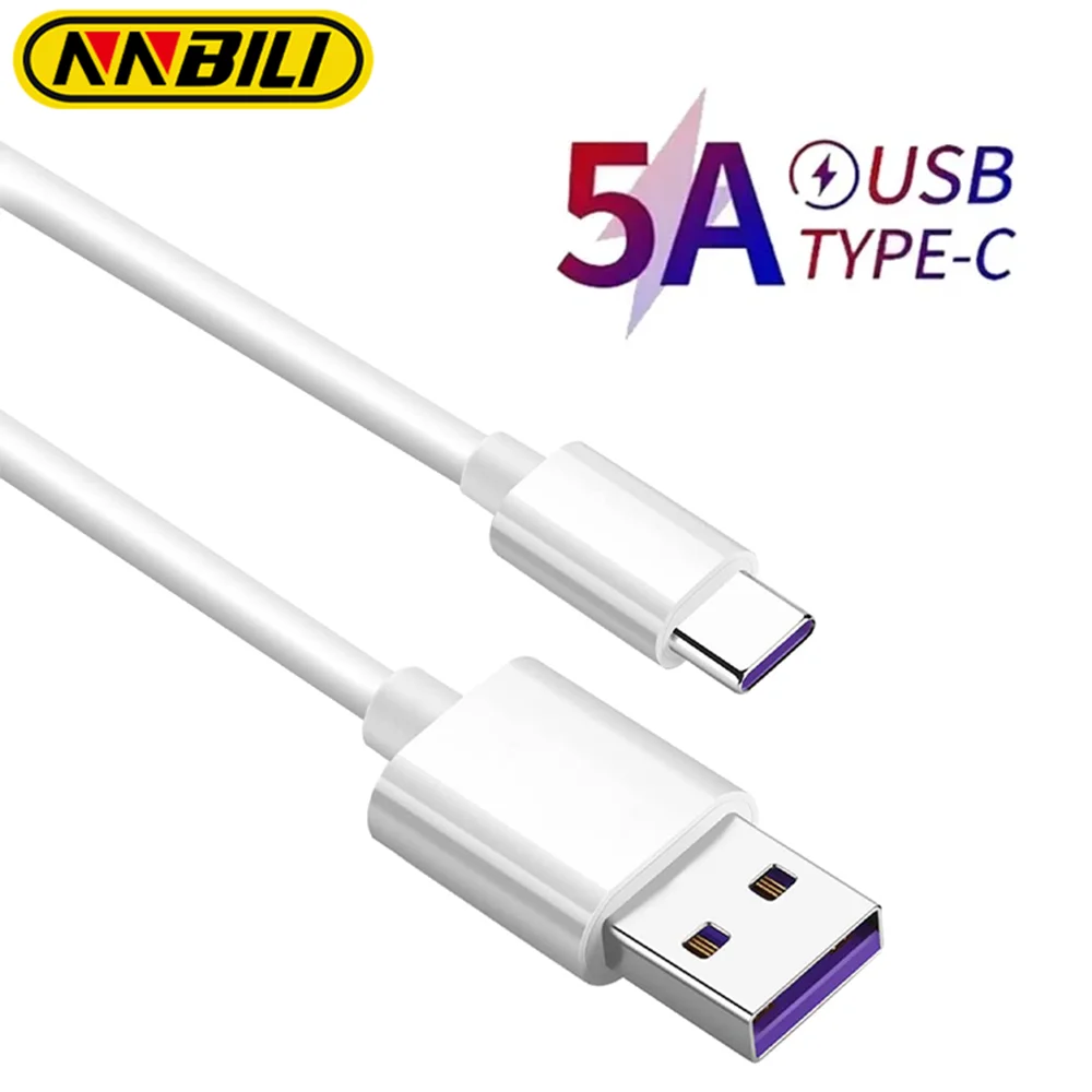 NNBILI-Cable USB tipo C de carga rápida 5A para Huawei Honor, Cable de transmisión rápida de 480Mbps para Xiaomi, Poco, Oneplus, Samsung