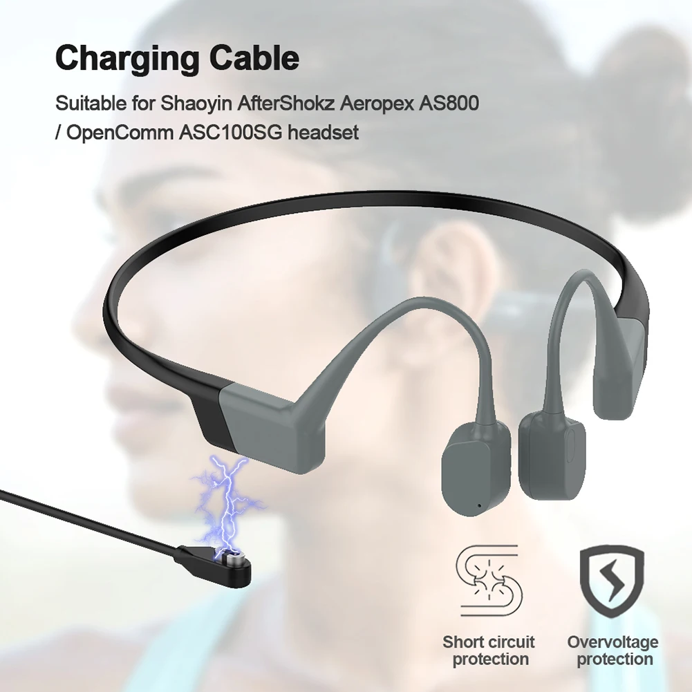 Adaptador de carga magnética, Cable cargador Compatible con auriculares Shaoyin Aftershokz Aeropex AS800 Shokz OpenRun Mini/Pro OpenComm - imagen 3