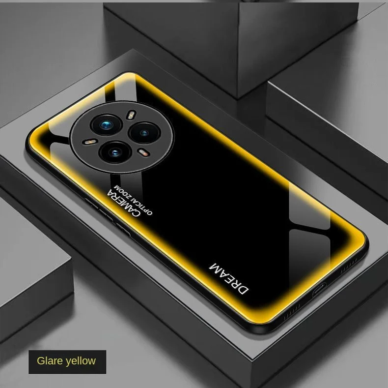 Para OPPO Realme 14 Pro Plus funda protectora trasera de vidrio templado duro con gradiente para Realme 14Pro PLus carcasa de cubierta completa