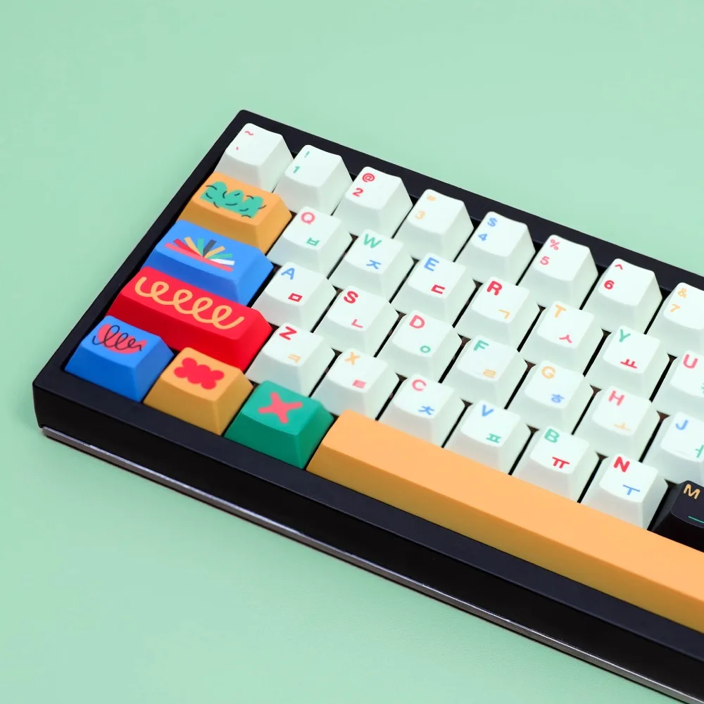 Réplica de teclas GMK para idiomas minoritarios, perfil de cereza PBT para Cangjie, accesorio árabe, coreano, alemán, francés, español y ruso - imagen 4