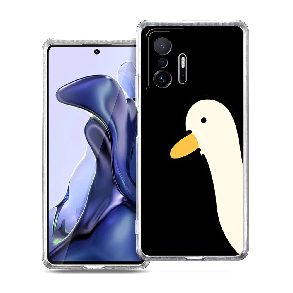 Funda de teléfono de dibujos animados para Xiaomi, carcasa con diseño de pato, para modelos 14, 13, 12 Lite, Mi 11 Ultra, 11X, 13T, 12T, 11T, Poco X5, X4, X3, NFC, F5, F4, M4 Pro, 5G - imagen 3
