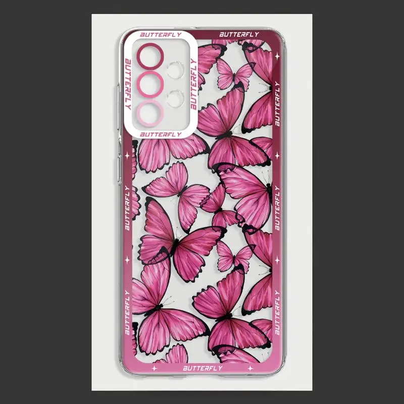 Funda de teléfono Art Beautiful Butterfly para Samsung Galaxy A14 A13 A15 A23 4G A34 A33 A53 A25 A24 A54 A73 A35 A55 5G, funda suave transparente - imagen 4