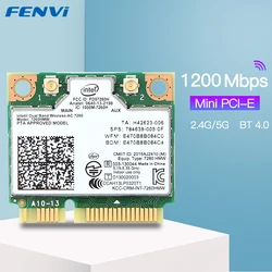 Intel 7260HMW Tarjeta WiFi PCIe Doble Banda Bluetooth 4.0