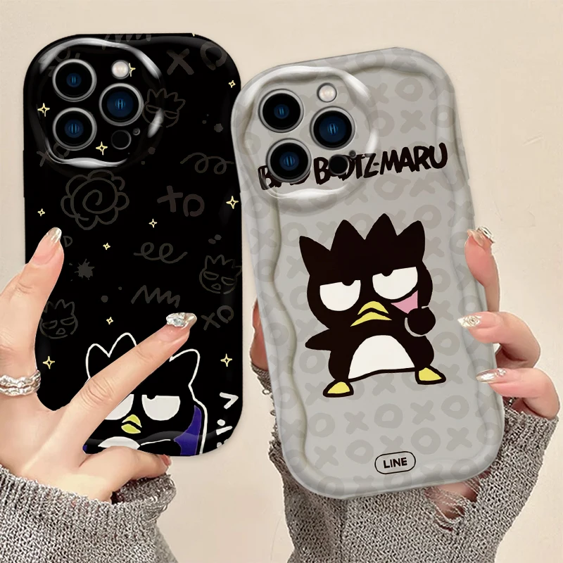 Bad badtz-maru funda de teléfono de aceite para Apple iPhone 15 14 13 12 11 Pro X XR XS Max Plus 8 7 Plus SE Wave - imagen 2